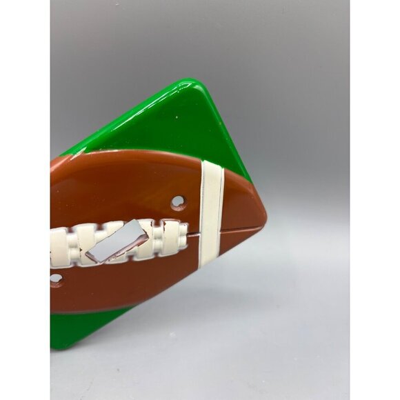 Football Themed Metal Single Light Switch Cover Plate Room Decor Sports - Picture 2 of 4